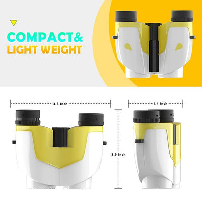 25x10 Polar Bear Binoculars - Perfect Gift for Kids