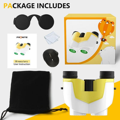 25x10 Polar Bear Binoculars - Perfect Gift for Kids