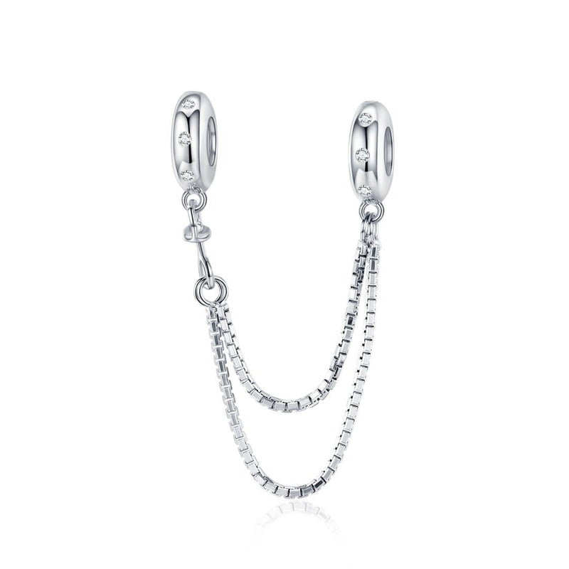 925 Sterling Silver Simple Safety Chain For Diy Bracelets