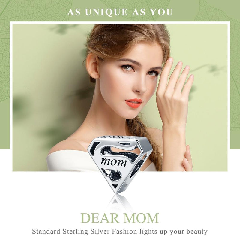 925 Sterling Silver Hollow Beads For Diy Bracelets Perfect Mother&