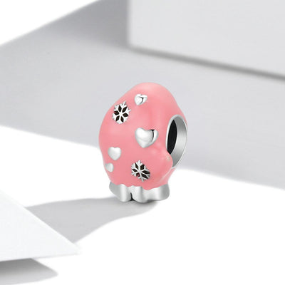 925 Sterling Silver Diy Pink Beaded Bracelet / Necklace Set