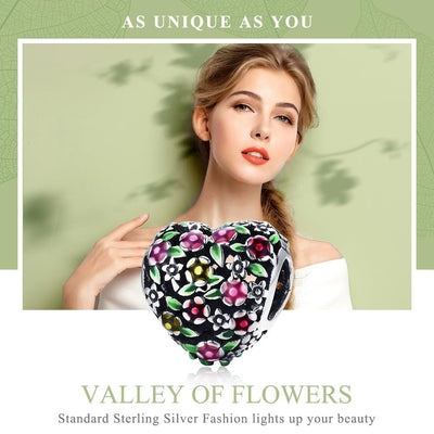 925 Sterling Silver Floral Valley Beads For Diy Bracelets & Necklaces