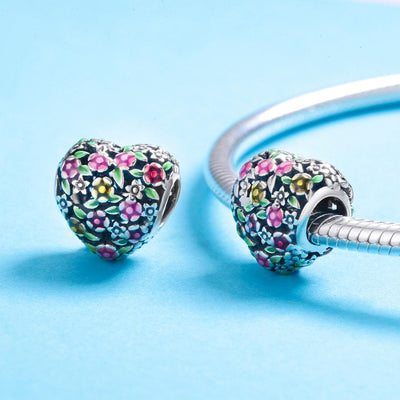 925 Sterling Silver Floral Valley Beads For Diy Bracelets & Necklaces