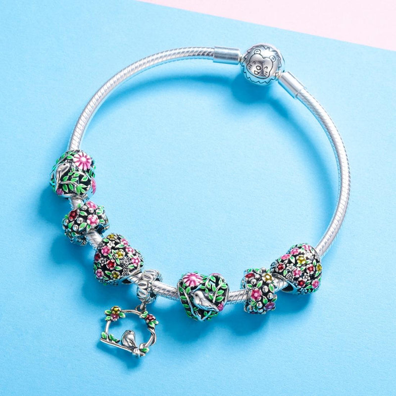 925 Sterling Silver Floral Valley Beads For Diy Bracelets & Necklaces