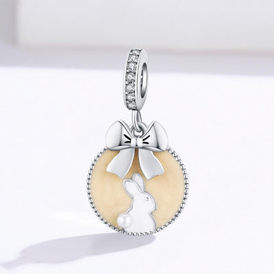 925 Sterling Silver Bunny Pendant For Bracelet Or Necklace