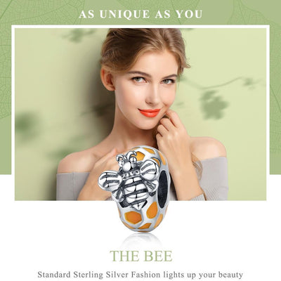 925 Sterling Silver Bee Charm For Diy Bracelets & Necklaces