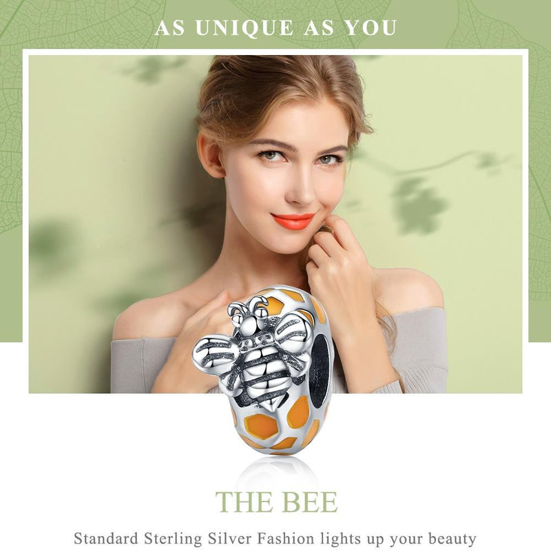 925 Sterling Silver Bee Charm For Diy Bracelets & Necklaces