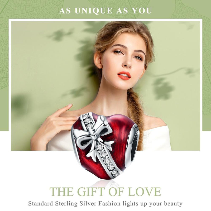 925 Sterling Silver Diy Love Beads For Valentine&