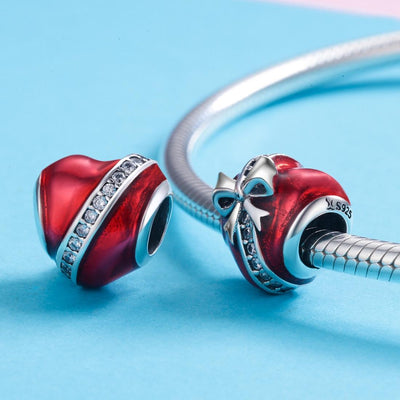 925 Sterling Silver Diy Love Beads For Valentine'S Bracelet