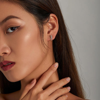 925 Sterling Silver Gecko Ear Studs Earrings For Women