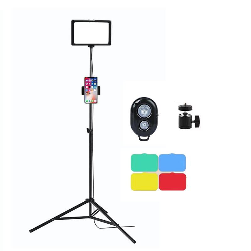 6 Three-colour Photography Flat-panel Fill Light with Bluetooth Remote and 0.5m Bracket