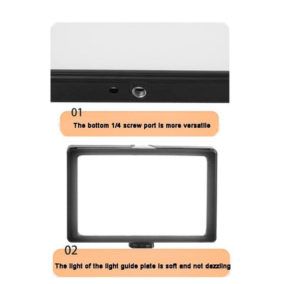 6 Three-colour Photography Flat-panel Fill Light with Bluetooth Remote and 0.5m Bracket