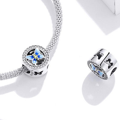 925 Sterling Silver Diy Butterfly Bracelet Pearl Accessories Scc1682