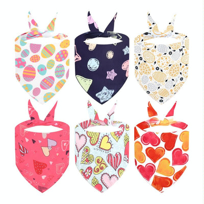 Cute Pet Triangle Towel Bib Cartoon Cats And Dogs Drool Towel Scarf - 06