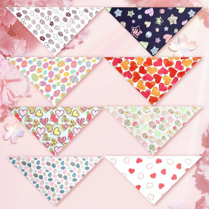 Cute Pet Triangle Towel Bib Cartoon Cats And Dogs Drool Towel Scarf - 06