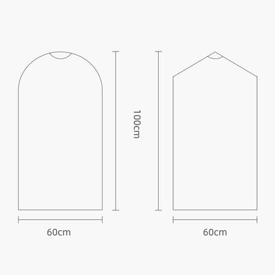 100 Disposable Dust Bags - 60X100Cm - Thick Pe Material - Transparent