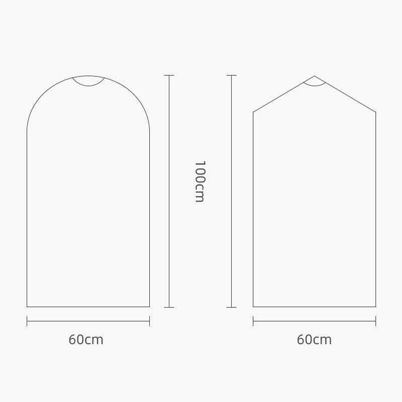 100 Disposable Dust Bags - 60X100Cm - Thick Pe Material - Transparent