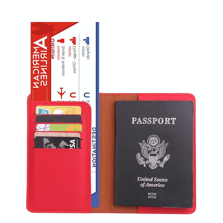 Frosted Pu Multi Card Passport Holder Big Red