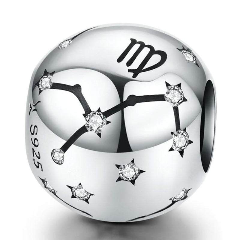 925 Sterling Silver Diy Zodiac Bracelet Beads Virgo Style - Virgo