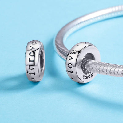 925 Sterling Silver Love Heart Beads Perfect Gift!