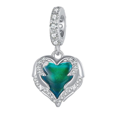 925 Sterling Silver Temperature Sensitive Heart Pendant For Jewelry