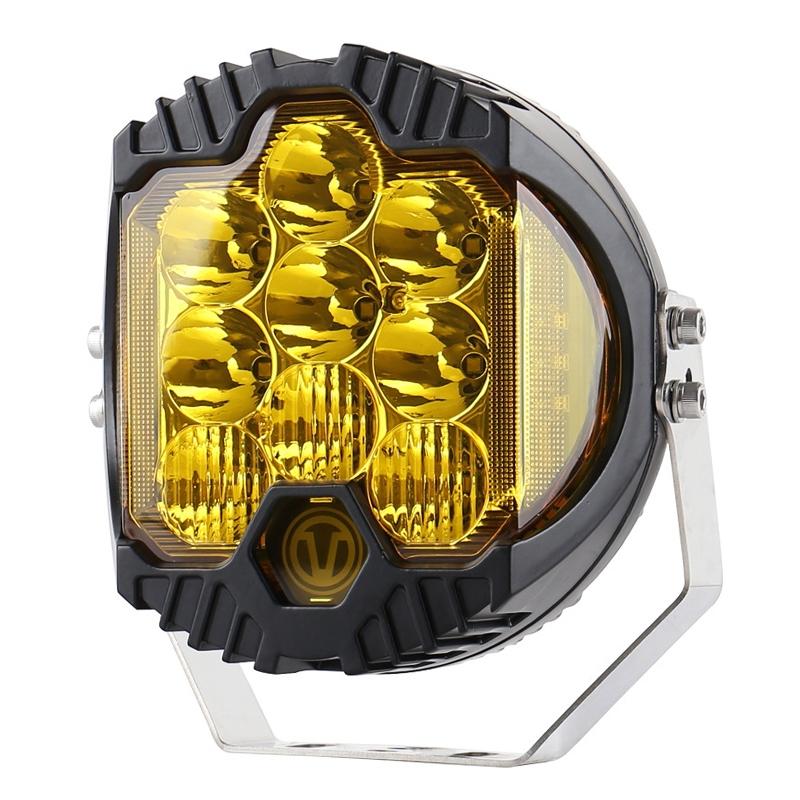 7 Inch Dc12V - 30V 8000Lm 6500K 90W Car Led Light On Three Sides Headlight For Jeep Wrangler Gold Light