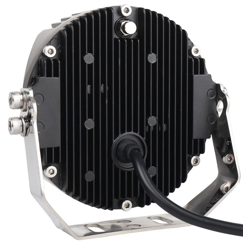 7 Inch Dc12V - 30V 8000Lm 6500K 90W Car Led Light On Three Sides Headlight For Jeep Wrangler Gold Light