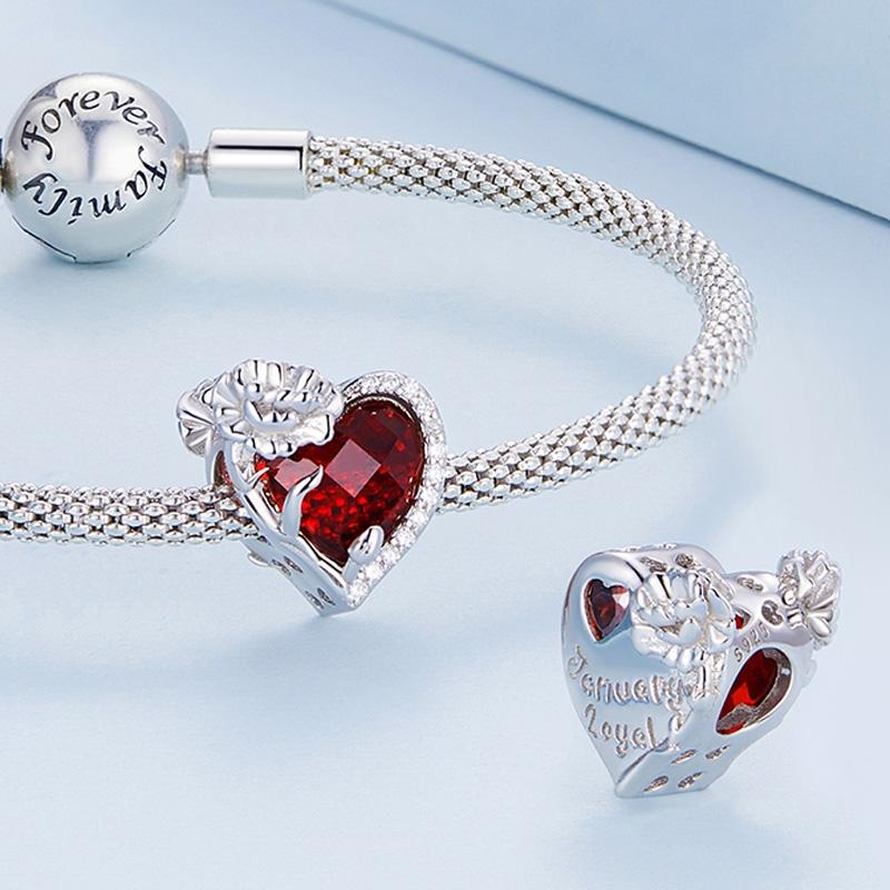 925 Sterling Silver June Birthstone Bracelet Bsc660 Beaded Love Pearl Accessory Style - June