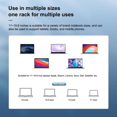 Adjustable Aluminum Laptop Stand - Multi-functional & Foldable