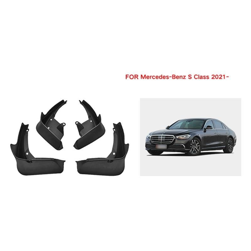 For Mercedes-Benz S-Class 2022 4Pcs / Set Car Auto Soft Plastic Splash Flaps Fender Guard