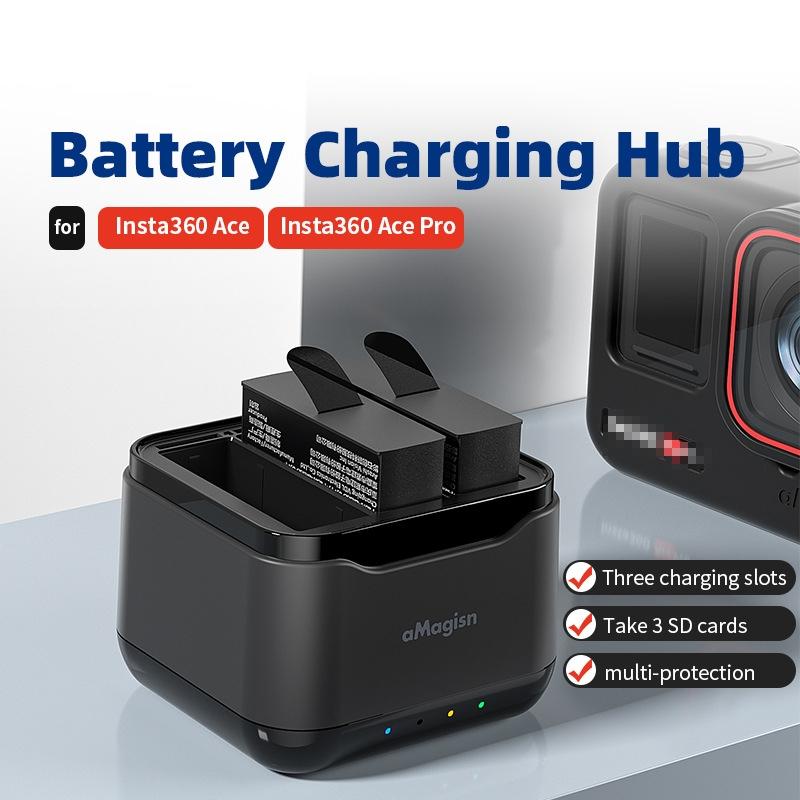 3-slot Battery Charger Hub for Magisn - Compact & Efficient
