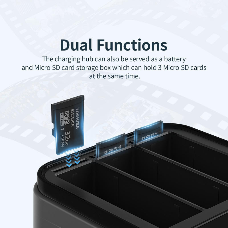 3-slot Battery Charger Hub for Magisn - Compact & Efficient