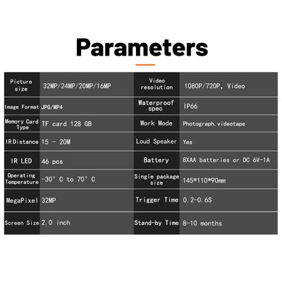 1080p Wifi Infrared Night Vision Hunting Camera with 2 Lcd Screen