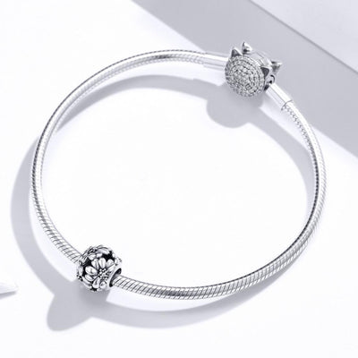 925 Sterling Silver Daisy Beads For Diy Bracelets & Necklaces