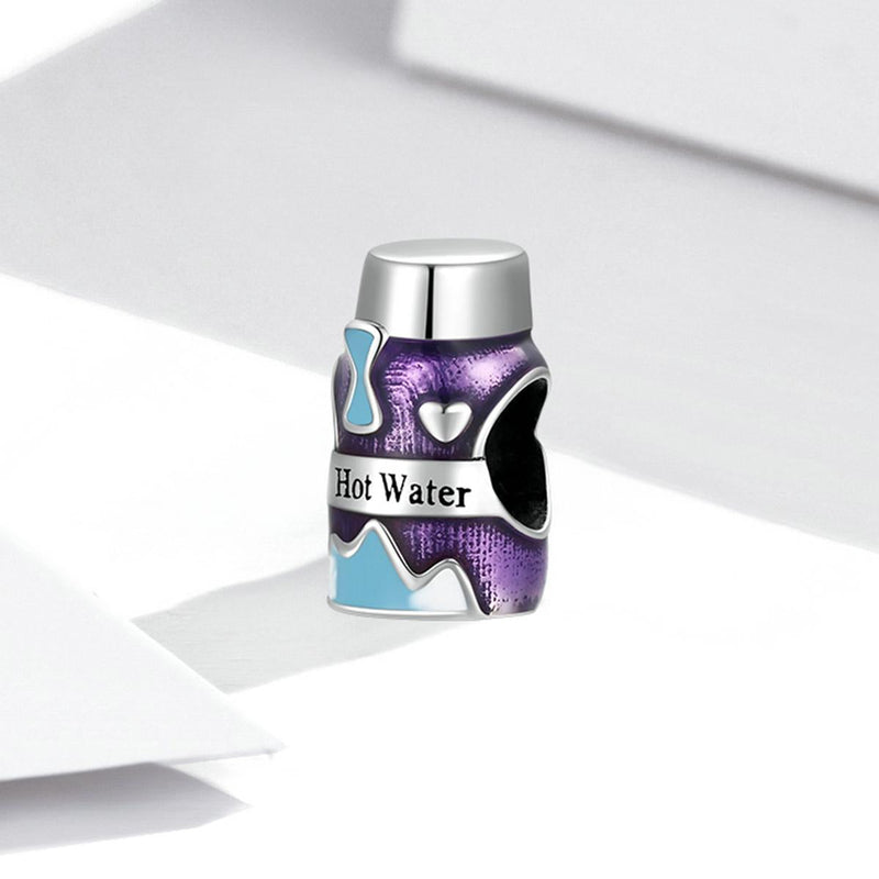 925 Sterling Silver Mini Vacuum Cup Beads For Diy Bracelets & Necklaces