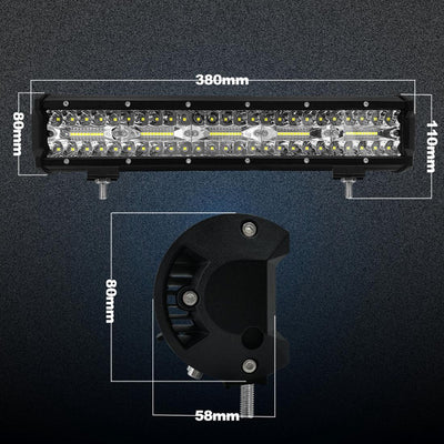 15 Inch 75W 7500Lm 6000K Led Strip Working Refit Off - Road Vehicle Lamp Roof Strip Light