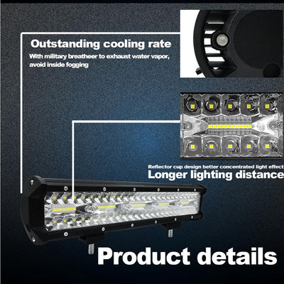 15 Inch 75W 7500Lm 6000K Led Strip Working Refit Off - Road Vehicle Lamp Roof Strip Light
