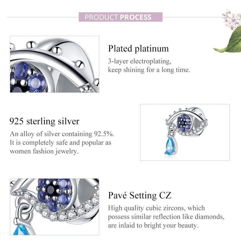 925 Sterling Silver Eye Beads For Diy Bracelets & Necklaces