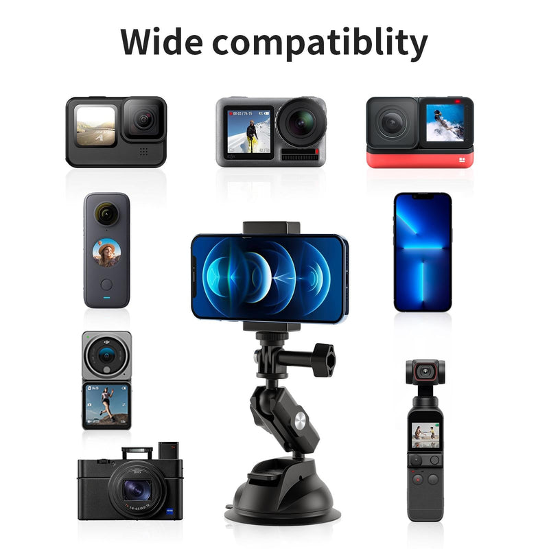 Adjustable 360 Degree Suction Cup for Car Action Cameras