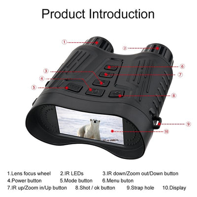 4K Infrared Night Vision Binoculars With 3.2 Tft Screen