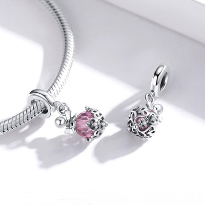 925 Sterling Silver Perfume Bottle Pendant For Diy Bracelets & Necklaces