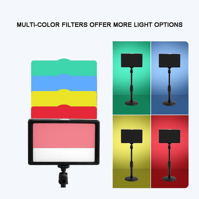 6 Three-Colour Temperature Flat-Panel Live Fill Light With 2.1M Bracket