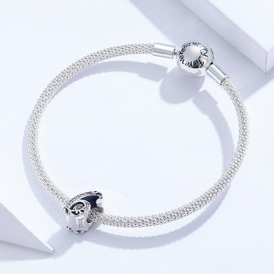 925 Sterling Silver Relief Number Series 0 9 Beads For Diy Bracelets And Necklaces Style - 6