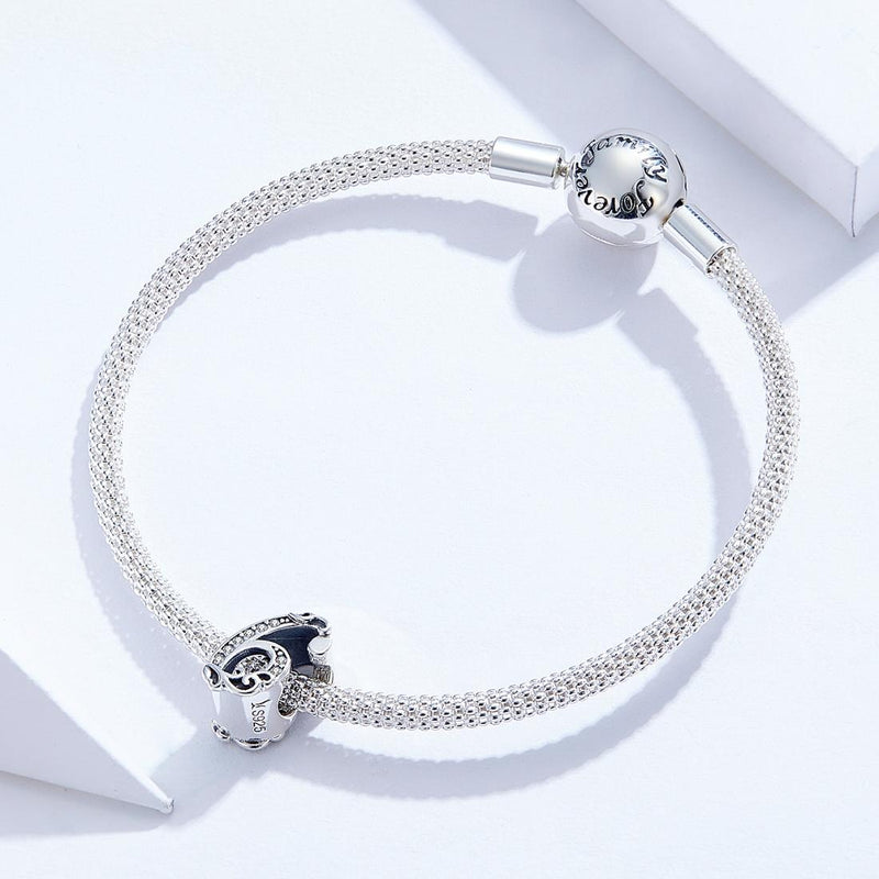 925 Sterling Silver Relief Number Series 0 9 Beads For Diy Bracelets And Necklaces Style - 6