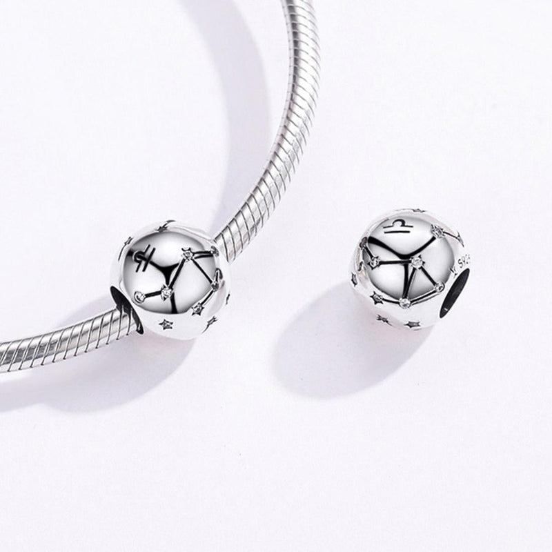 925 Sterling Silver Diy Zodiac Bracelet Beads Libra Style - Libra