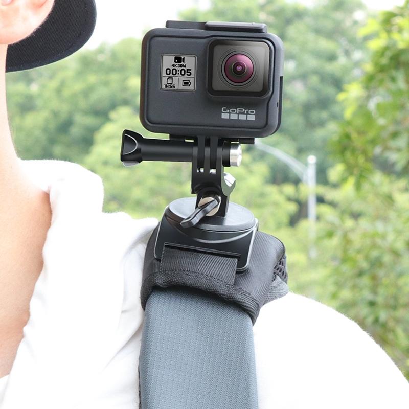 Backpack Mount for Gopro and Other Action Cameras - Hook and Loop Fastener