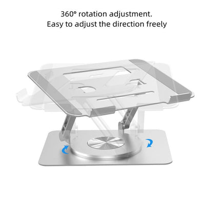 Adjustable Laptop Stand - Portable Aluminum 360 Degree Rotation