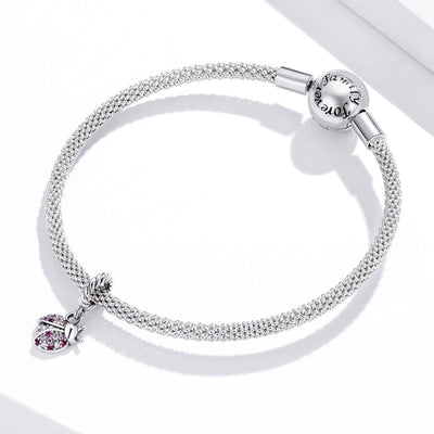 925 Sterling Silver Ladybug Pendant For Bracelets & Necklaces