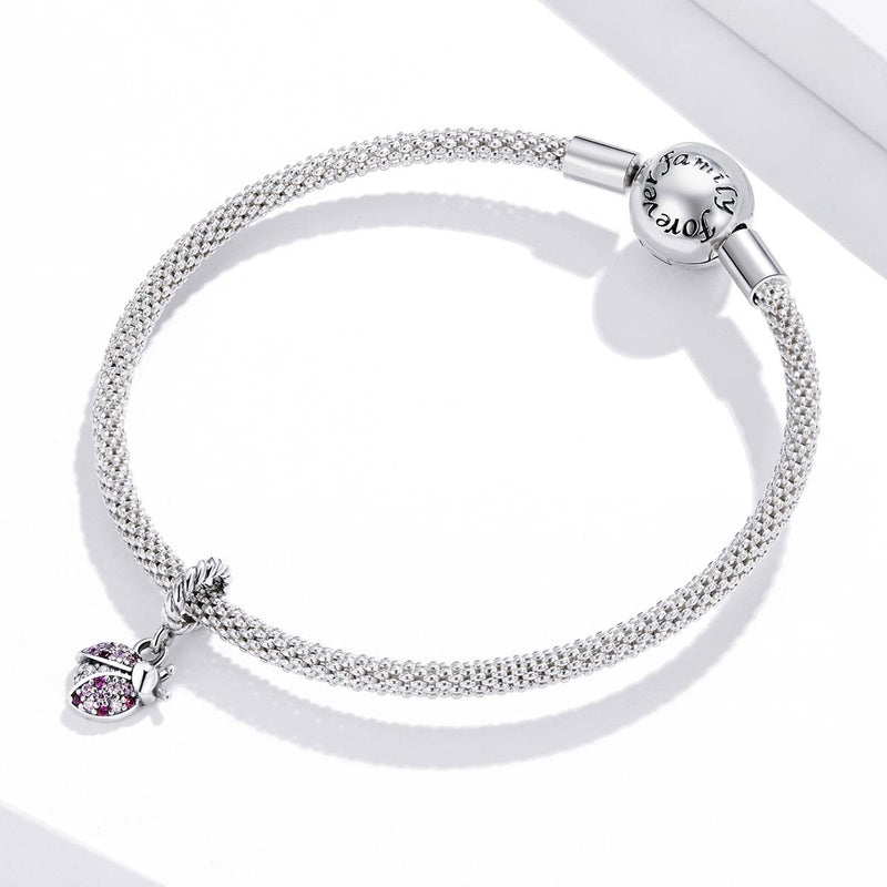 925 Sterling Silver Ladybug Pendant For Bracelets & Necklaces