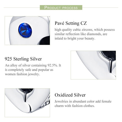 925 Sterling Silver Heart Buckle Beads For Diy Bracelets & Necklaces